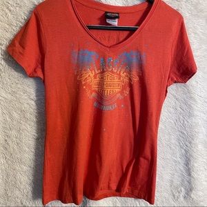 Harley Davidson Orange T-Shirt